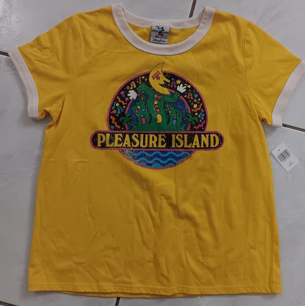 Disney Parks Retro Pleasure Island T-Shirt for Ladies Small New W/ Tag